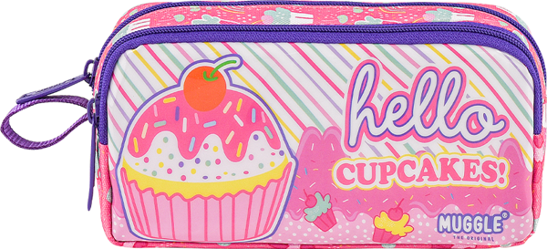 Muggle Kalem Çantası Cup Cake Pembe Mu-7112 - Image 1