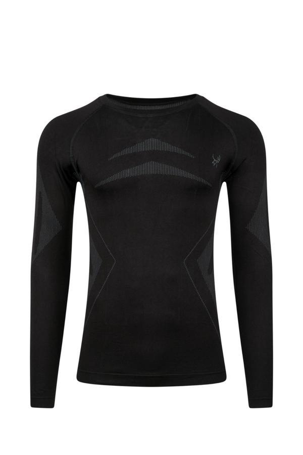 2AS Erkek Heatwave Seamless Baselayer Üst İçilk Siyah/Gri  - Image 1