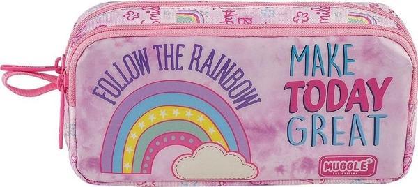 Muggle Kalem Çantası Soft Rainbow Pembe Mu-6757 - Image 1
