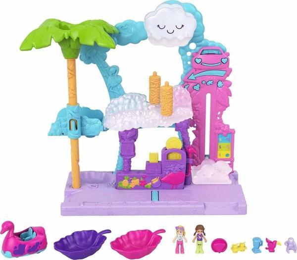 Mattel Oyuncak Polly Pocket Flamingo Araba Su Eğlencesi Seti HHJ05 - Image 1