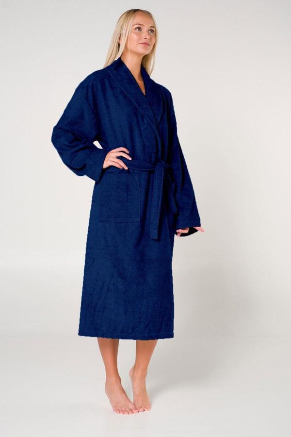 Cotenconcept Battal Boy %100 Pamuklu Şal Yaka Kadın Bornoz - Image 1