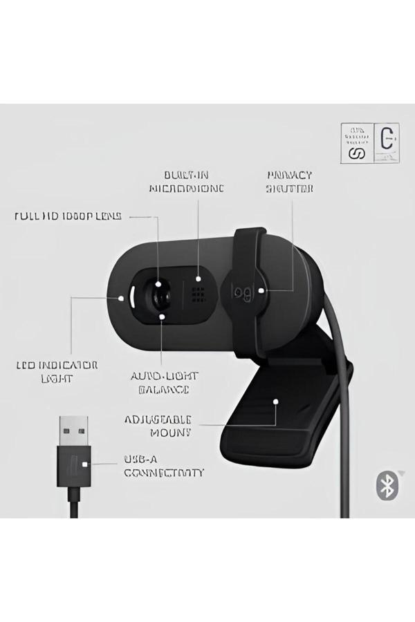 Logitech Brio 105 Kurumsal Web Kamerası - Image 1