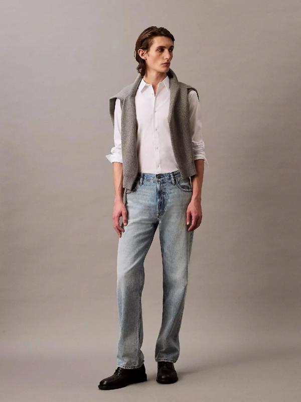 Calvin Klein LS SOLID STRETCH SLIM SHIRT ERKEK Gömlek LV04LB145G-YAA - Image 1