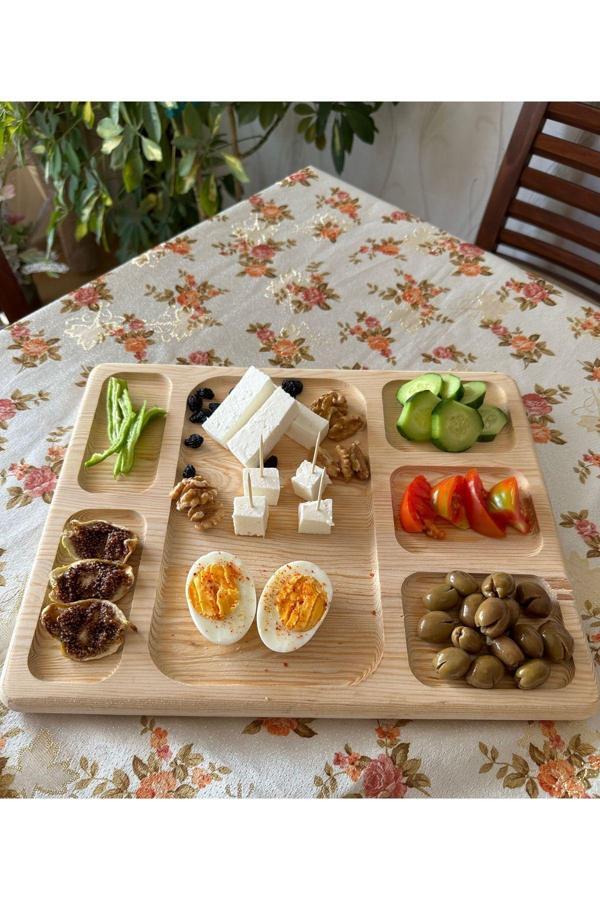 Sammwood Doğal Ahşap Peynir Sunum Tabağı , Kahvaltı Tabağı , Kahvaltı Tepsisi - Image 1