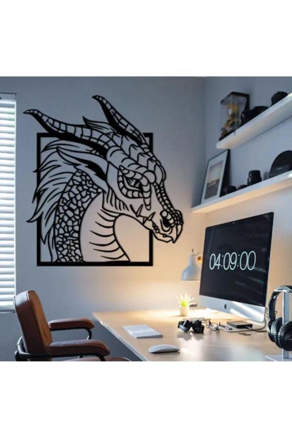 Print Wizzard Ejderha Çerçeveli Duvar Dekoru – Güçlü Ve Modern Tasarım - Image 1
