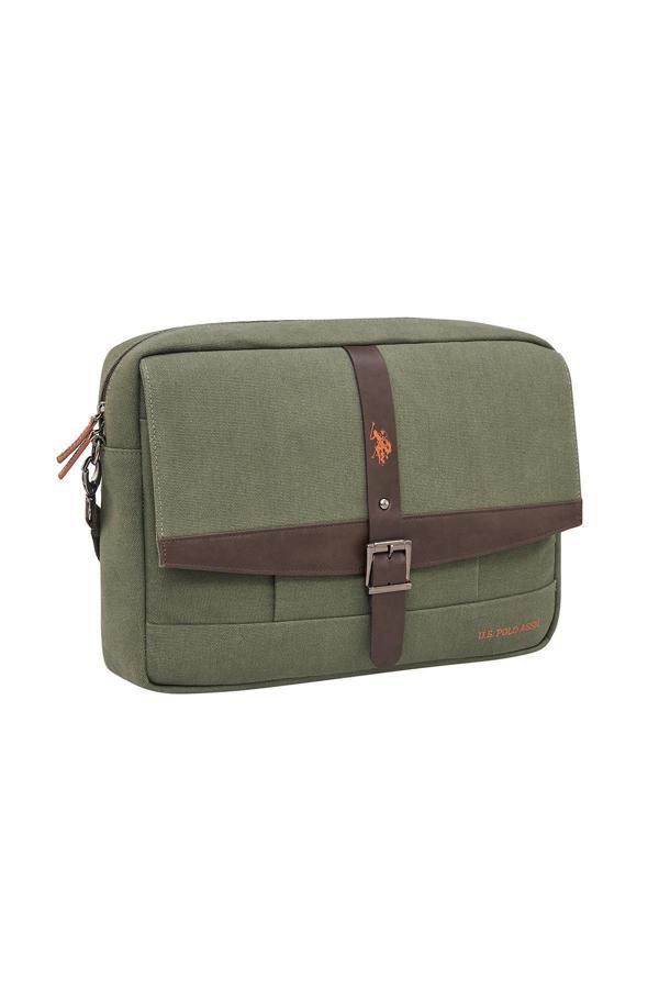U.s. Polo Assn. 24544 Kanvas Kumaş Postacı Çapraz Çanta Haki - Image 1