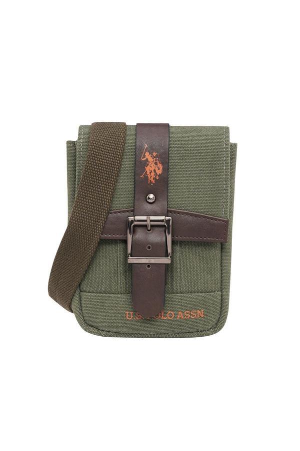 U.s. Polo Assn. 24546 Kanvas Kumaş Çapraz Çanta Telefonluk Haki - Image 1