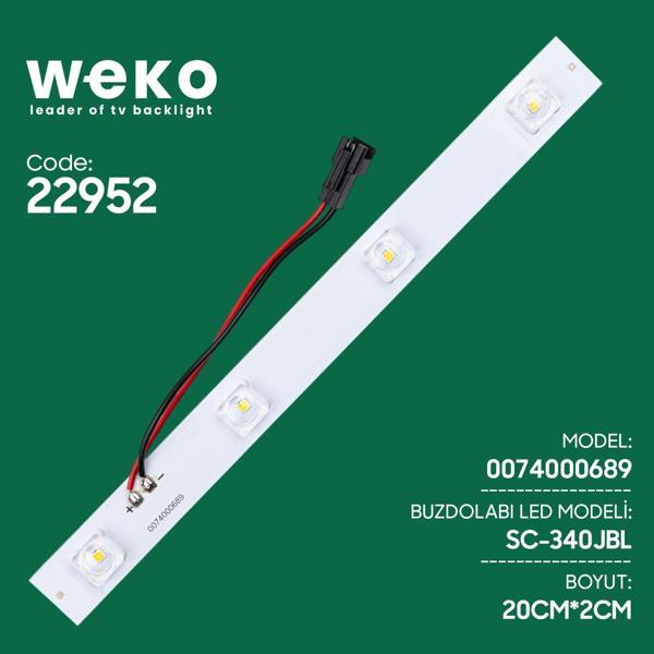 Buzdolabı İç Aydınlatma Ledi SC-340JBL 0074000689 4 Çipli Lensli - Image 1