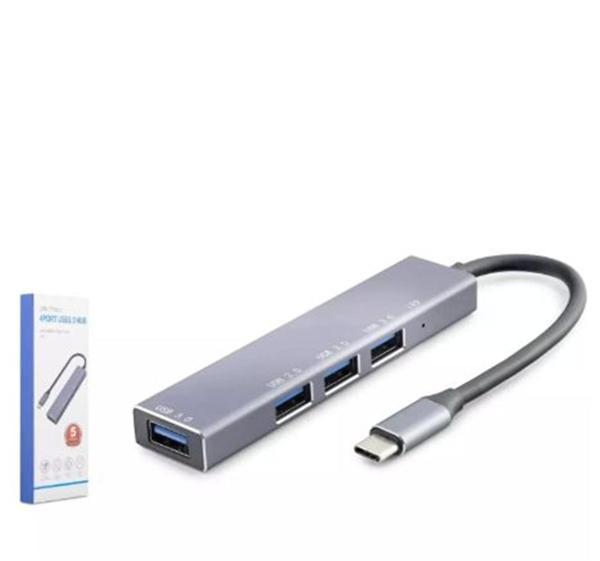 HADRON HDX7043 TYPE-C HUB 4-USB3.0 GRİ - Image 1