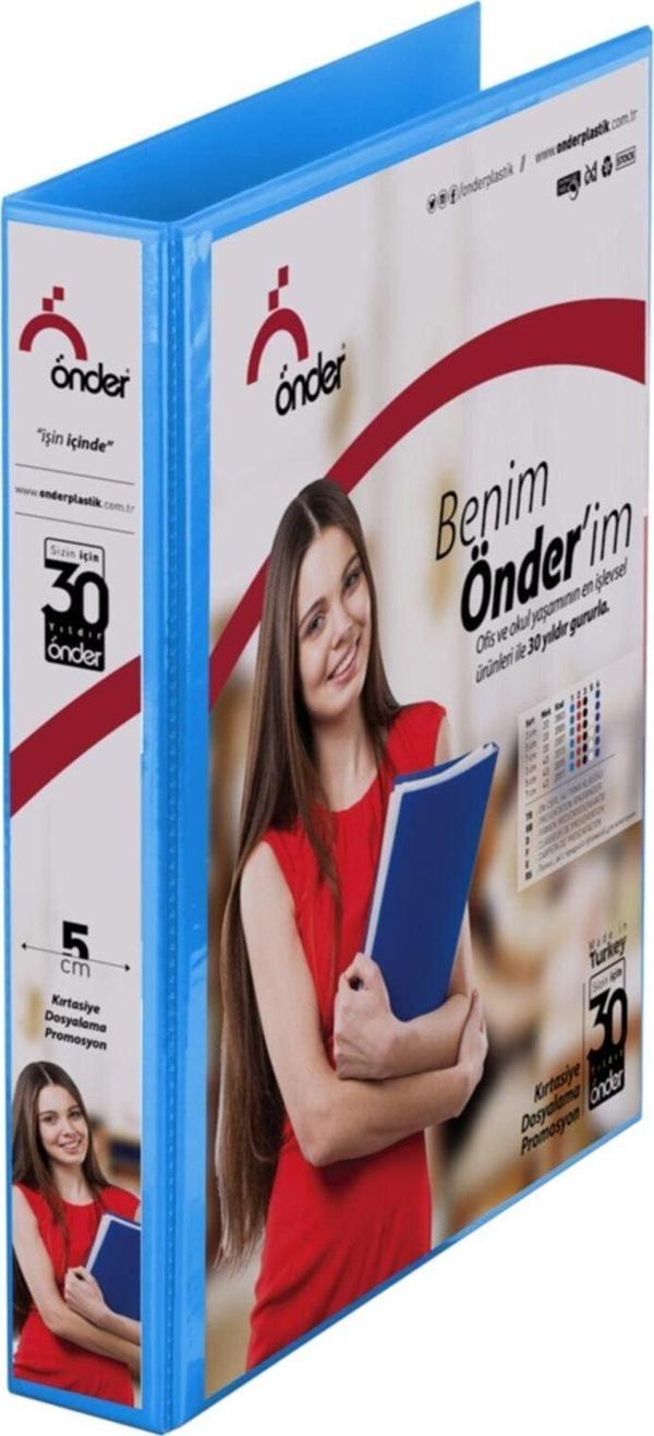 Önder Pvc 3Cm Firma Sunum Klasörü A4 2 Halkalı 250 Yaprak Kapasiteli Mavi 2003-1 - Image 1