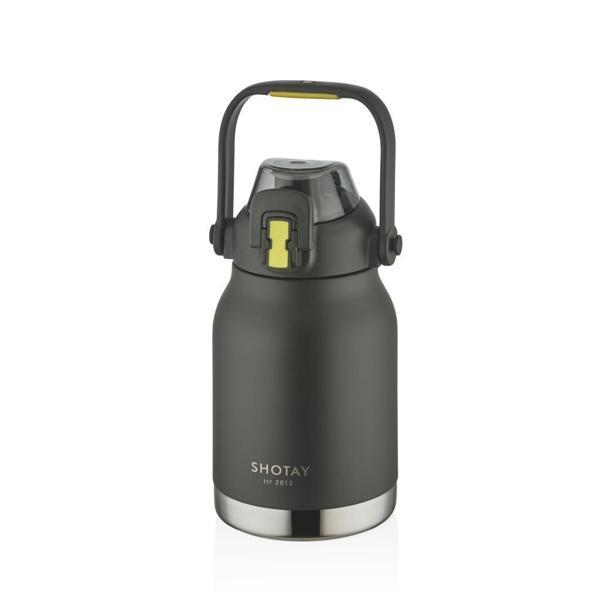 Shotay Çelik Termos Matara Phone Holder 1000Ml Siyah - Image 1