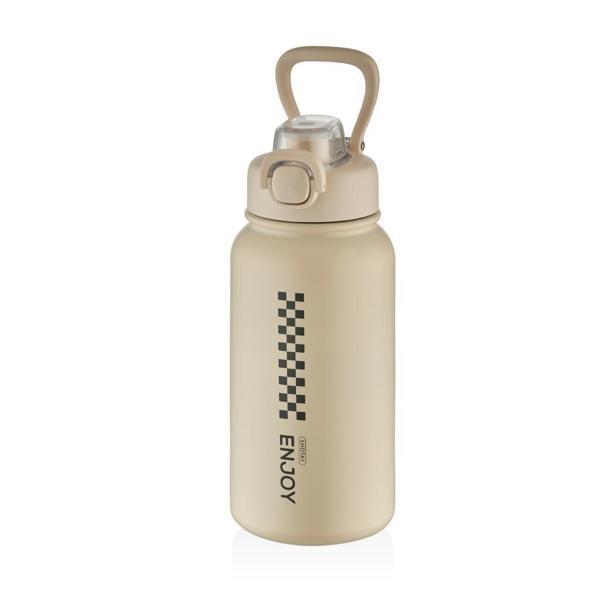 Shotay Chees Çelik Termos Matara 900Ml Ekru - Image 1