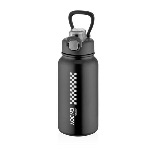 Shotay Chees Çelik Termos Matara 900Ml Siyah - Image 1