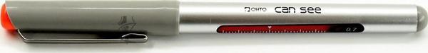 Ohto Roller Kalem Can See Jel Bilye Uçlu 0,7 Mm Kırmızı Cfr-157Csn (12 Li Paket) - Image 1
