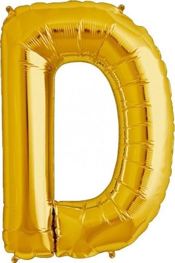 Nedi Folyo Balon 100 Cm Harf Şişirilmemiş Altın (D Harfi) 02128 - Image 1