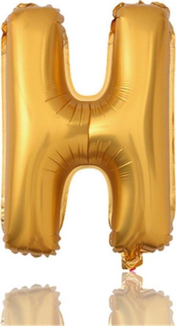 Nedi Folyo Balon 100 Cm Harf Şişirilmemiş Altın (H Harfi) 02132 - Image 1