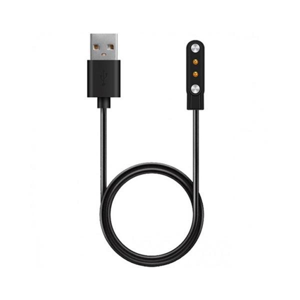 Haylou Solar LS05 2Pin 4mm Akıllı Saat Manyetik Şarj Kablosu Siyah 1 Metre - Image 1