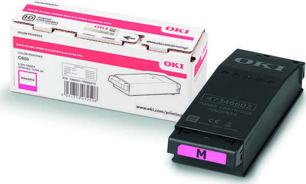 Oki C650 6.000 Sayfa Kapasiteli Magenta Kırmızı Toner 9006128 - Image 1