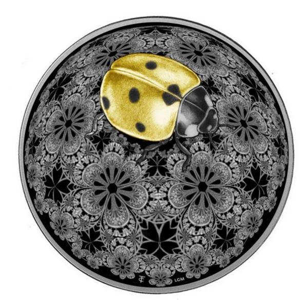 Agakulche Uğurböceği Sarı Altın Kaplama Gümüş Sikke Coin - Image 1