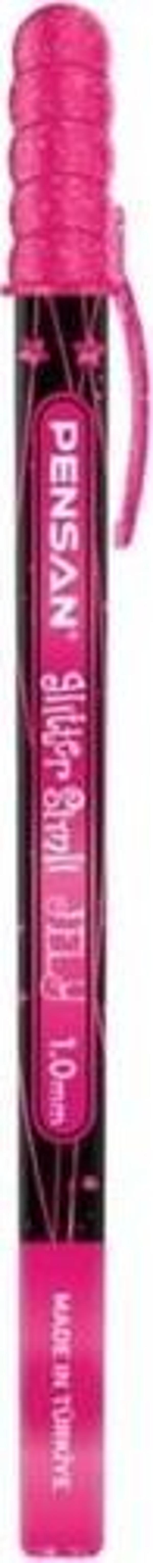 Pensan Jel Tükenmez Kalem Jely Glitter Simli Pembe 2800 (12 Li Paket) - Image 1