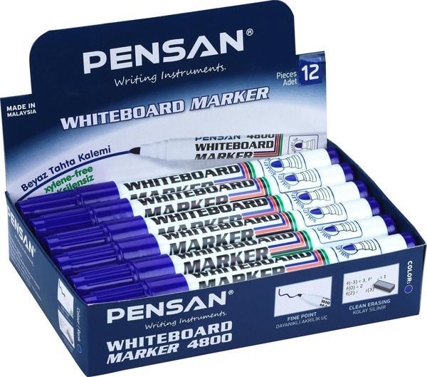 Pensan Tahta Kalemi Yuvarlak Uçlu Mavi 4800-1 (12 Li Paket) - Image 1