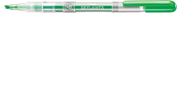 Pentel Şeffaf Kalem Tipi Fosforlu Kalem Yeşil Sky - Image 1