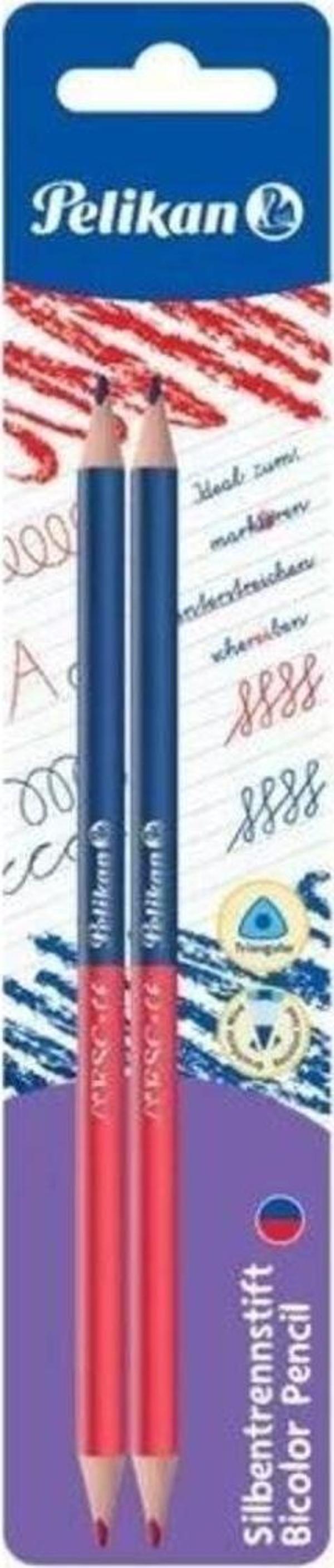 Pelikan Başlık Kalemi Kırmızı-Mavi 2 Uçlu 810845 (12 Li Paket) - Image 1