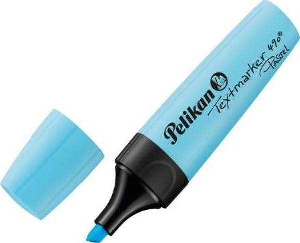 Pelikan Fosforlu Kalem İşaret Kalemi Pastel Mavi 490 (10 Lu Paket) - Image 1
