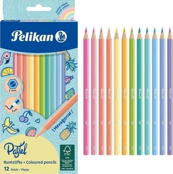 Pelikan Kuru Boya Kalemi Pastel Renkler 12 Renk 701143 - Image 1