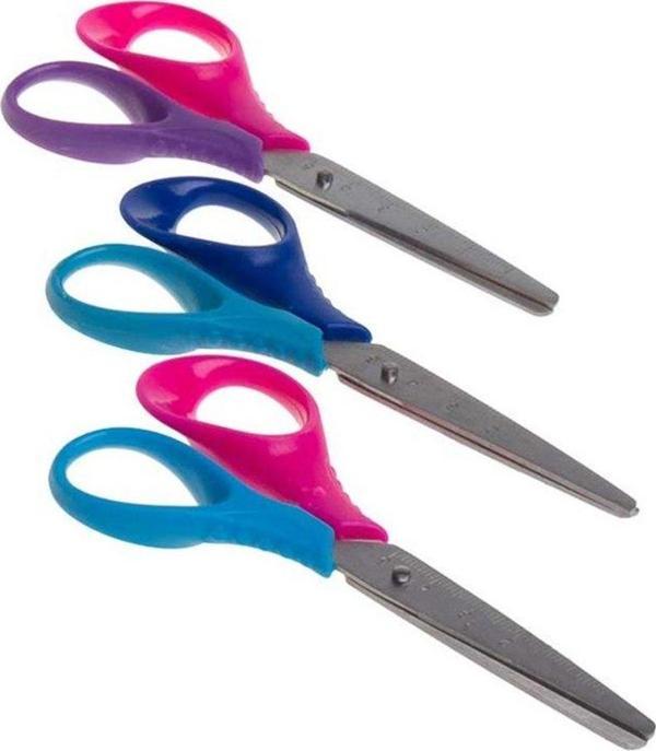 Puti Okul Makası Cetvelli Çift Renk 02002 (24 Lü Paket) - Image 1