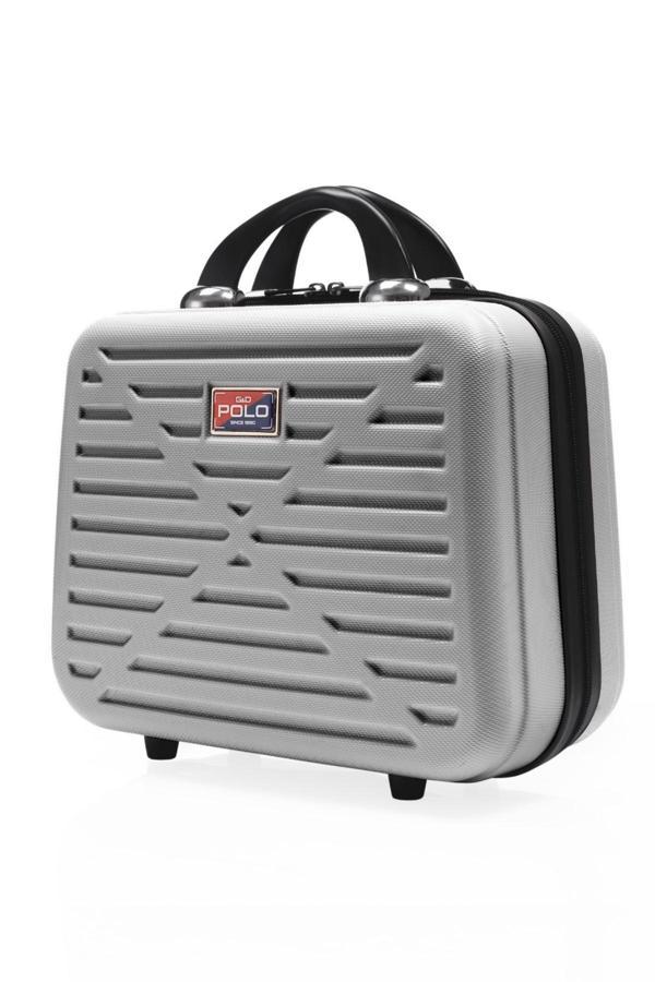 G&D Polo Suitcase Abs Gümüş Gri Seyahat & Makyaj & El Çantası 315.09-Gümüs - Image 1
