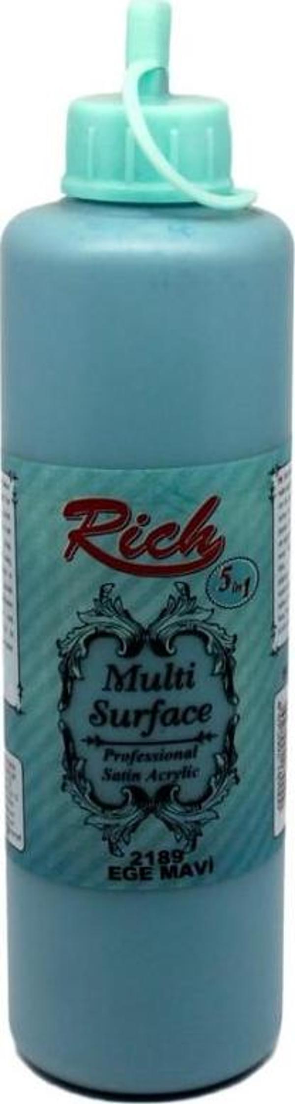 Rich Akrilik Boya Multi Surface 500 Cc Ege Mavi 500-2189 - Image 1