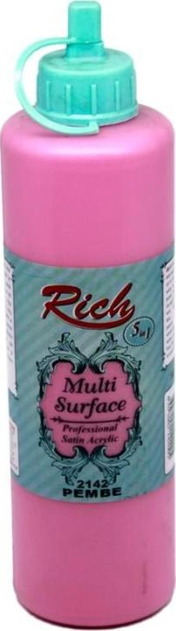 Rich Akrilik Boya Multi Surface 500 Cc Pembe 500-2142 - Image 1
