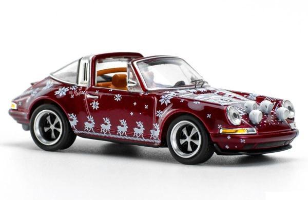 Pop Race 1/64 Porsche Singer Targa Christmas Edition 2023 Kırmızı - Image 1