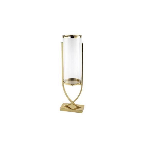 Mikasa Moor Gold X Ayaklı Metal Cam Mumluk 16x21x68cm - Image 1
