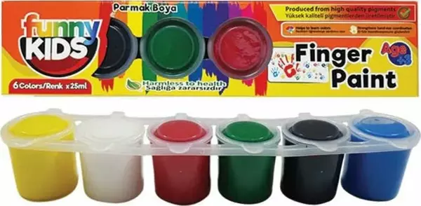 Rich Funny Kids 25 Ml Parmak Boyası 6 Lı Set - Image 1