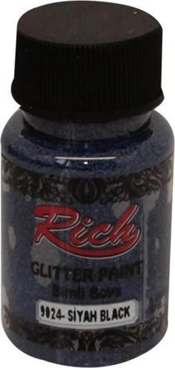 Rich Glitter Paint Sim Boya Siyah 9024 - Image 1
