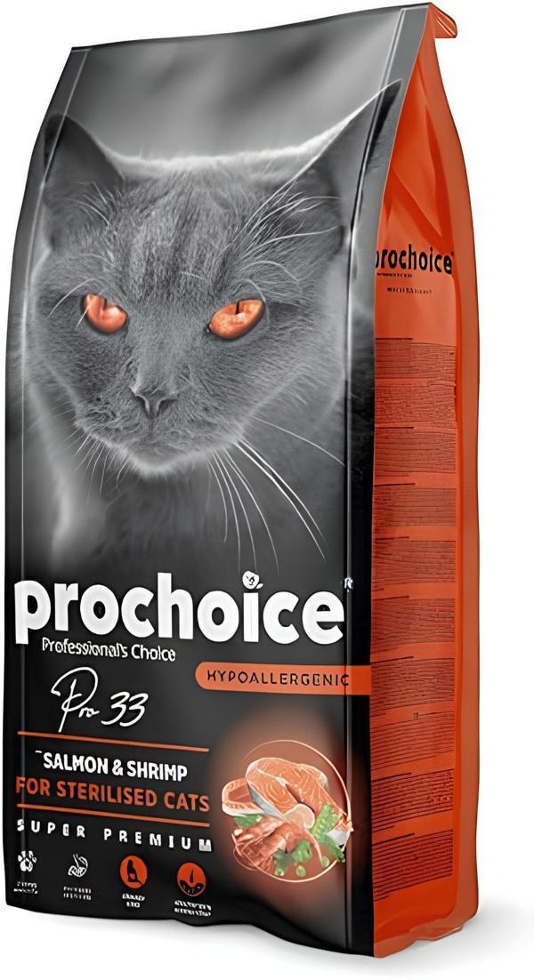 Pro Choice Pro33 Kısırlaştırılmış Somonlu&Karidesli 15 Kg Kedi Maması - Image 1