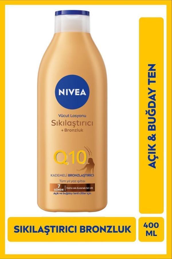 Nivea Q10 Sıkılaştırıcı Ve Kademeli Bronzlaştırıcı Vücut Losyonu 400ml, 7 Günde Sıkılaş, Açık Buğday Ten - Image 1