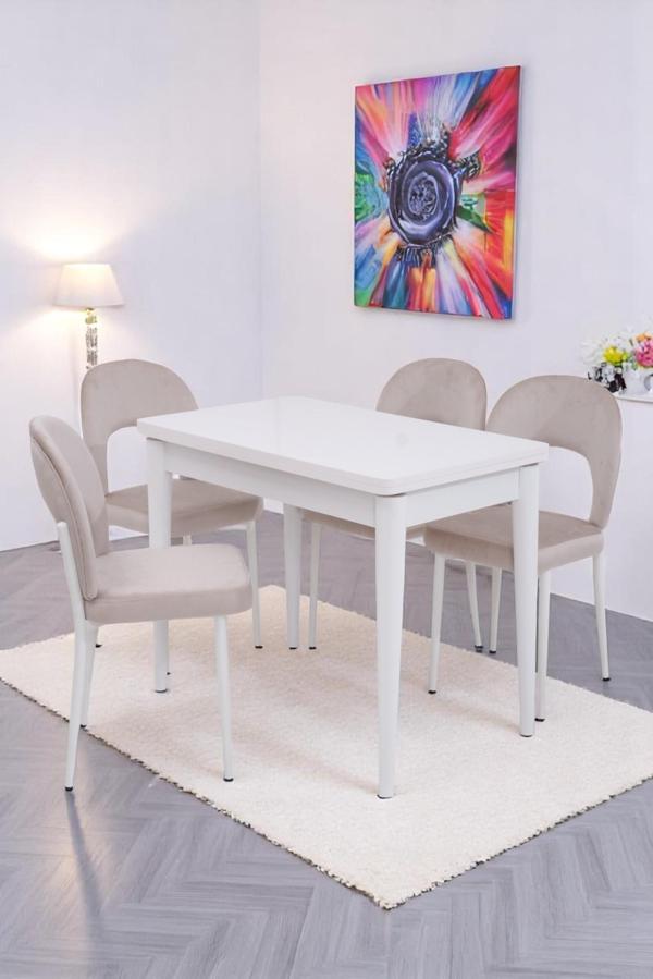 Damla Hilal MDF Mutfak Masa Sandalye Takımı 60x100cm - Image 1