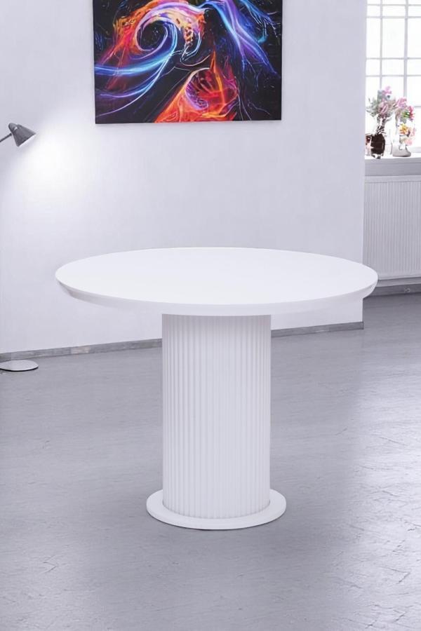 Bohem Yuvarlak Lak Panel Mutfak Masası 100cm - Image 1
