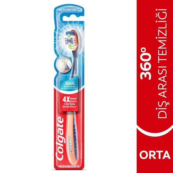 Colgate 360 Diş Arası Temizliği Orta Diş Fırçası - Image 1