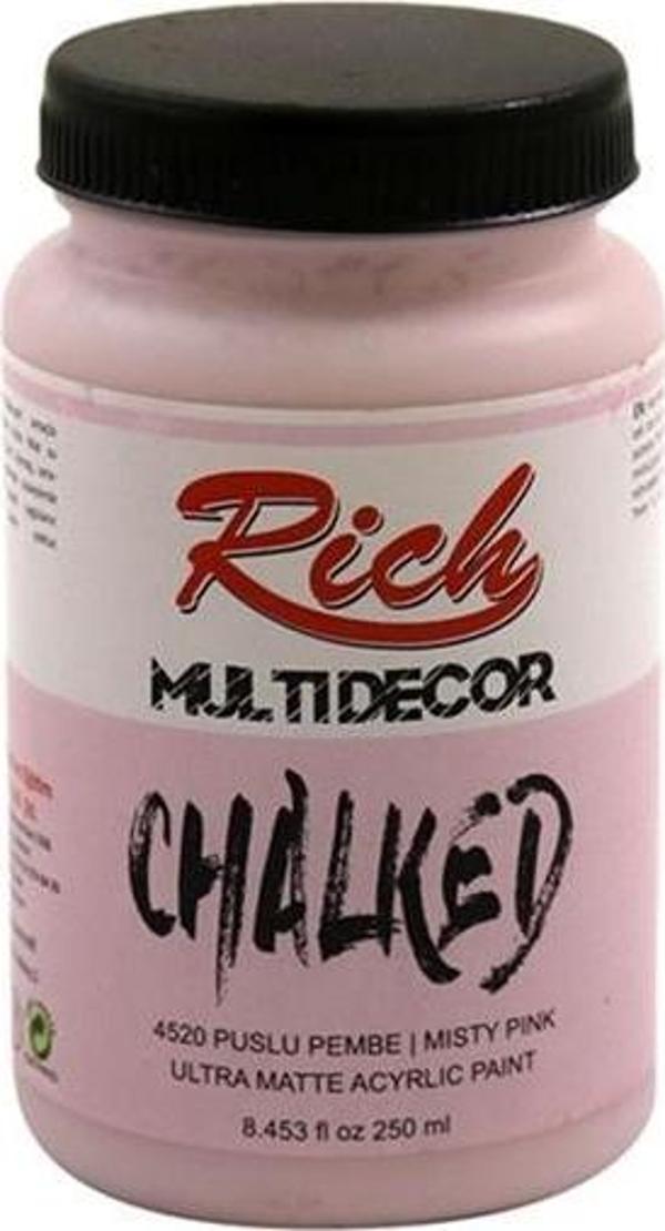 Rich Multi Decor Chalked Akrilik Boya 250Cc Puslu Pembe MDC-250-4520 - Image 1