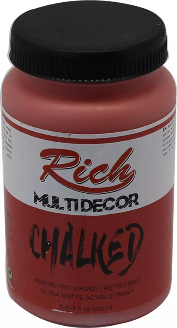 Rich Multi Decor Chalked Akrilik Boya 250Cc Retro Kırmızı MDC-250-4528 - Image 1