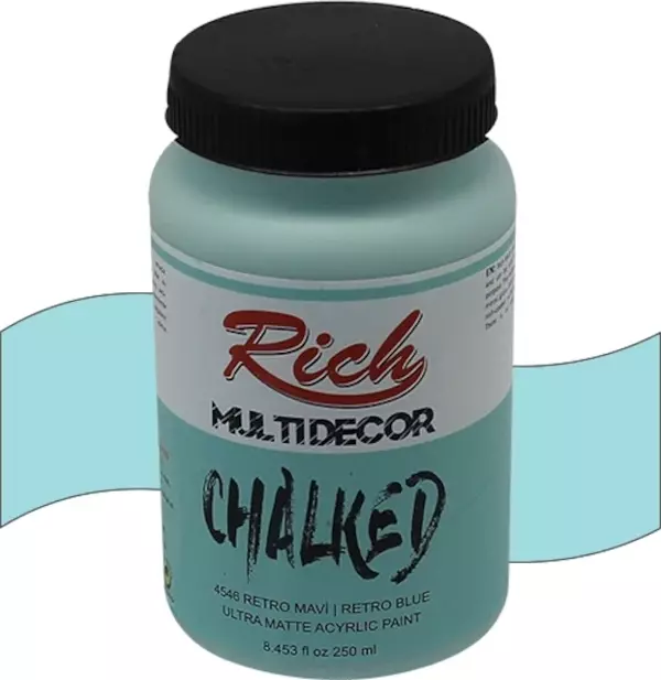 Rich Multi Decor Chalked Akrilik Boya 250Cc Retro Mavi MDC-250-4546 - Image 1