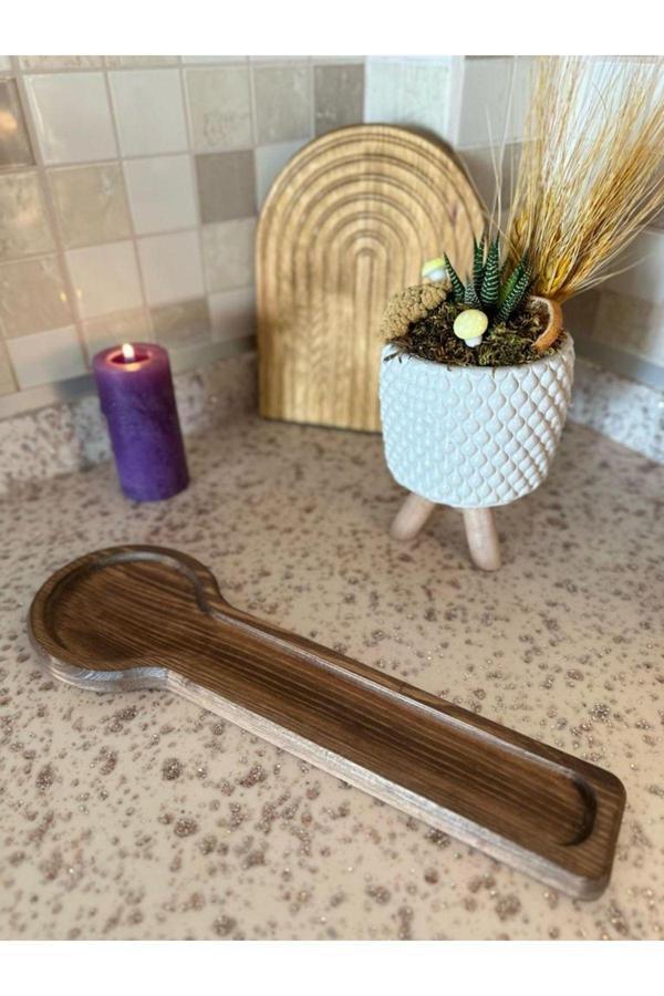 Sammwood Lüx Doğal Ahşap Kaşıklık 10*32 Cm - Image 1