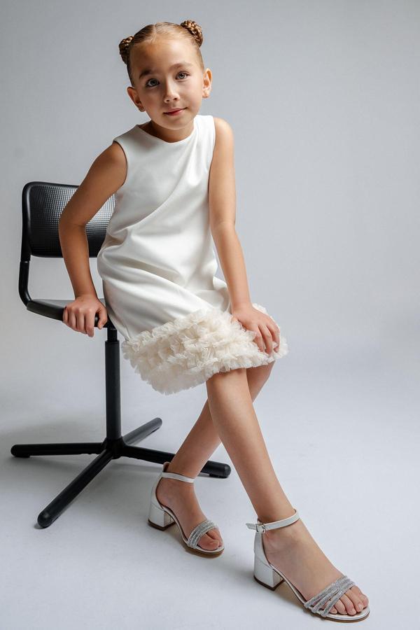 mnpc Kız Çocuk Sedef Taşlı Topuklu  Abiye Ayakkabı - Image 1