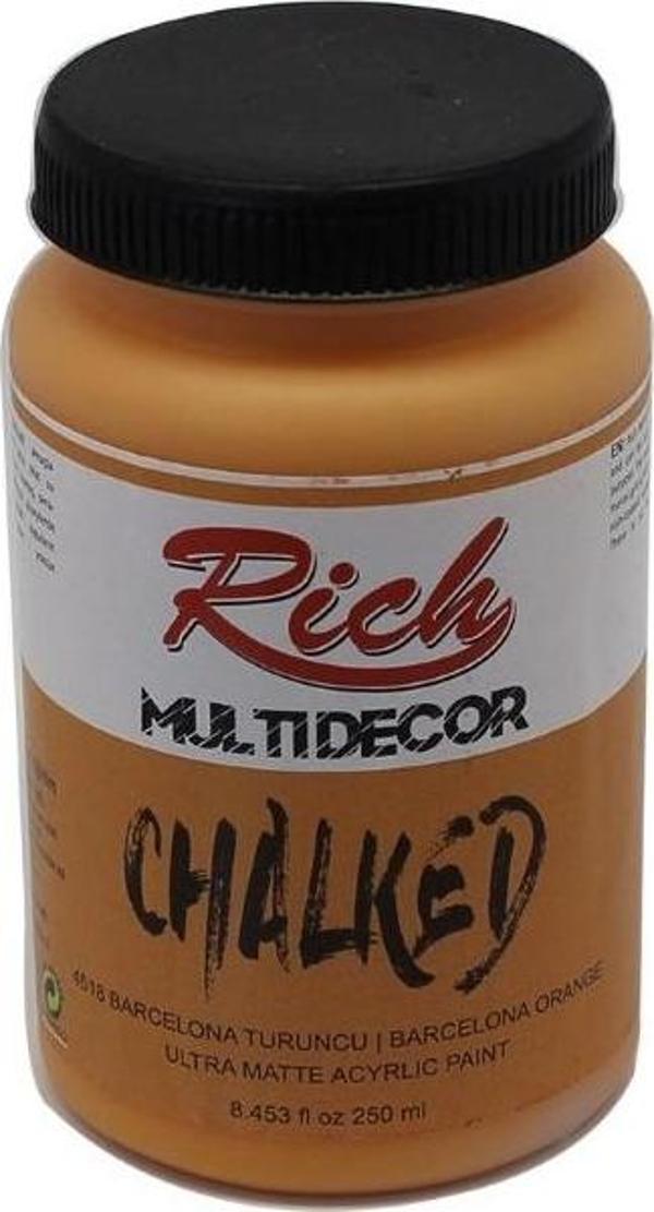 Rich Multi Decor Chalked Ultra Mat Akrilik Boya 250 Cc Barcelona Turuncu 4518 - Image 1