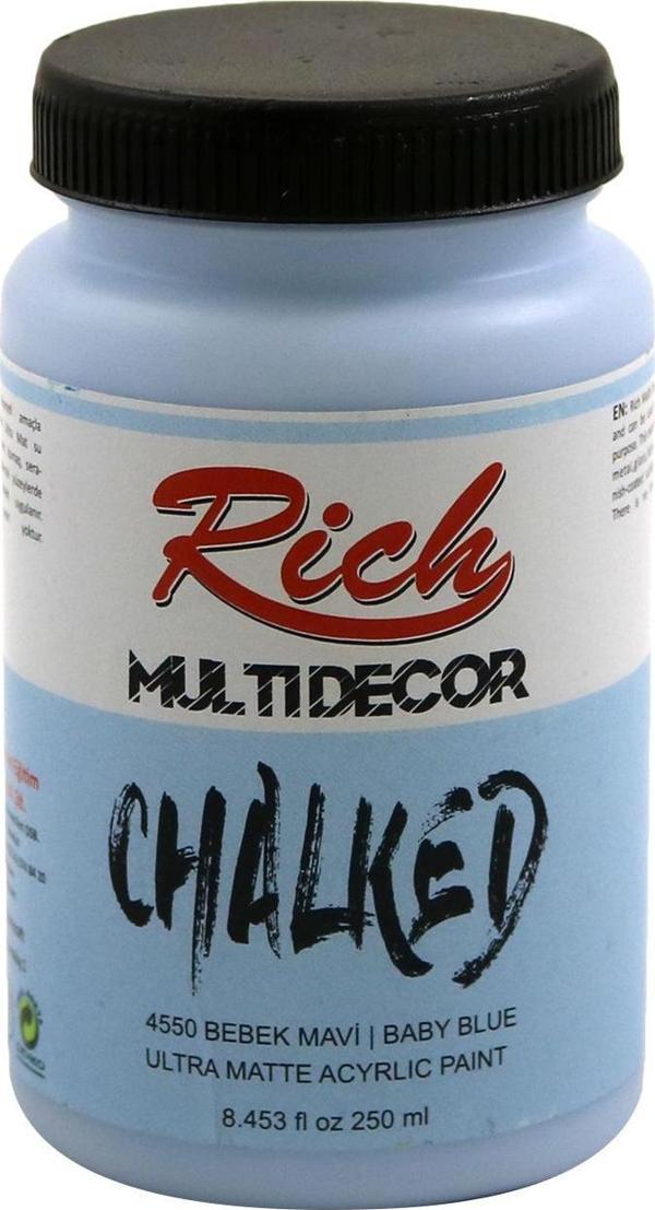 Rich Multi Decor Chalked Ultra Mat Akrilik Boya 250 Cc Bebek Mavi 4550 - Image 1