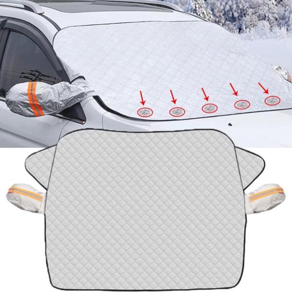 Polham 145x115 CM Tüm Araçlara Uyumlu Ön Cam Isı Önleyici Güneşlik, Su, Rüzgar, Çamur Geçirmez Ön Cam Brandası - Image 1
